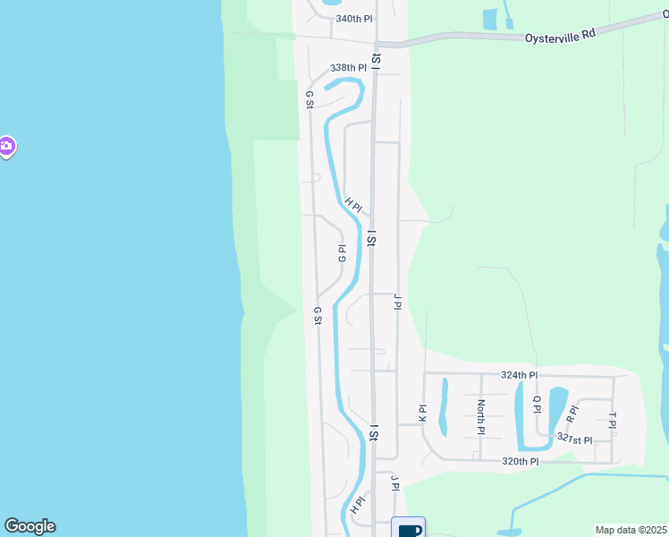 map of restaurants, bars, coffee shops, grocery stores, and more near 32905 G Place in Ocean Park