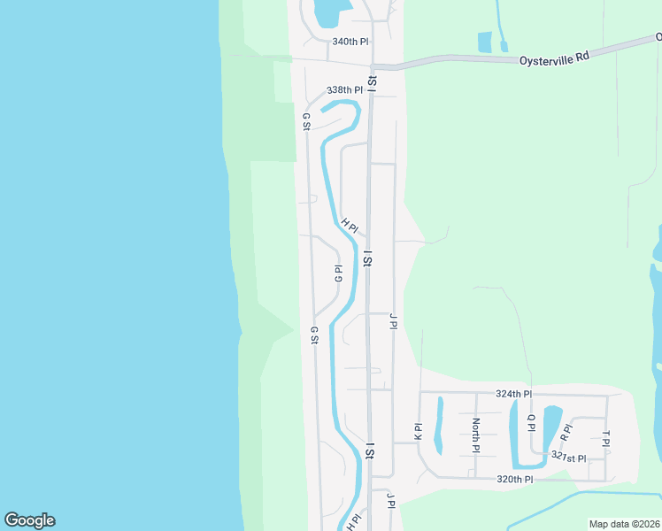 map of restaurants, bars, coffee shops, grocery stores, and more near 33108 G Place in Ocean Park