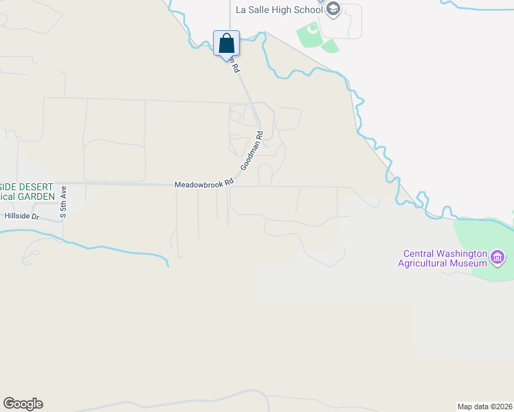 map of restaurants, bars, coffee shops, grocery stores, and more near 26 Meadowbrook Rd in Yakima