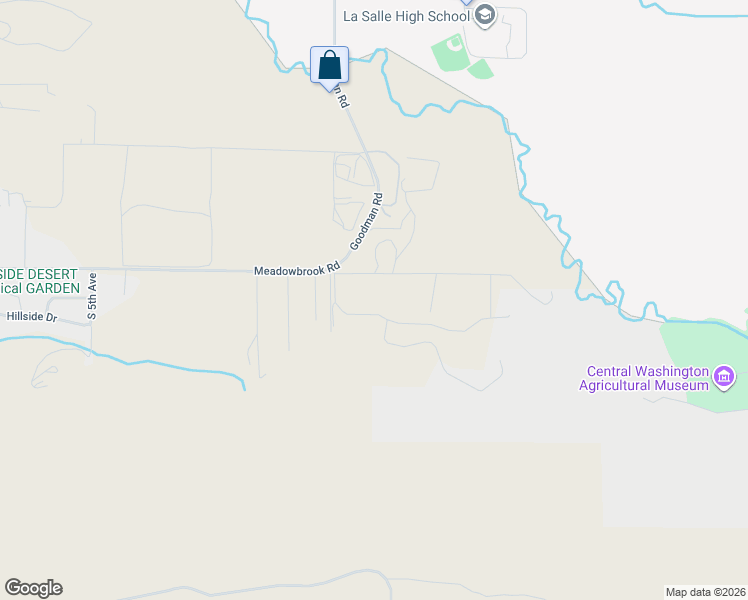 map of restaurants, bars, coffee shops, grocery stores, and more near 26 Meadowbrook Rd in Yakima