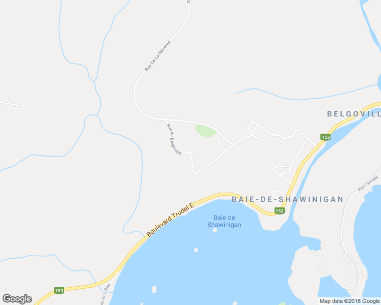 map of restaurants, bars, coffee shops, grocery stores, and more near Rue Chrétien in Shawinigan