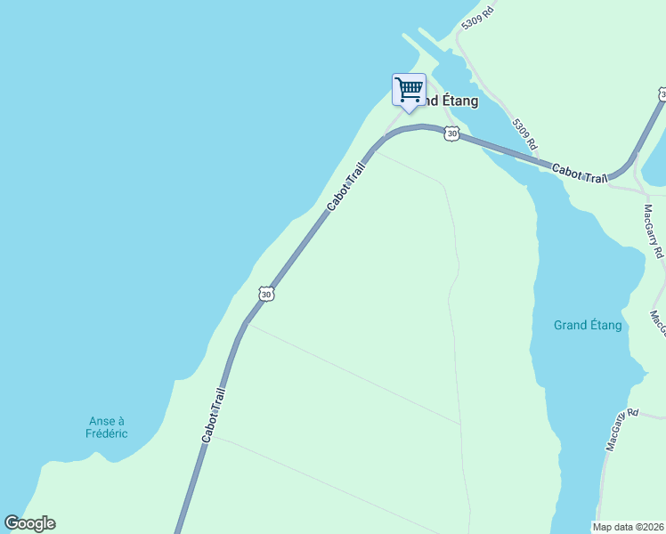 map of restaurants, bars, coffee shops, grocery stores, and more near 12994 Cabot Trail Road in Saint Joseph du Moine
