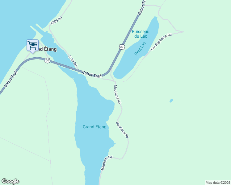 map of restaurants, bars, coffee shops, grocery stores, and more near 1279 Chemin McGarry Road in Saint Joseph du Moine