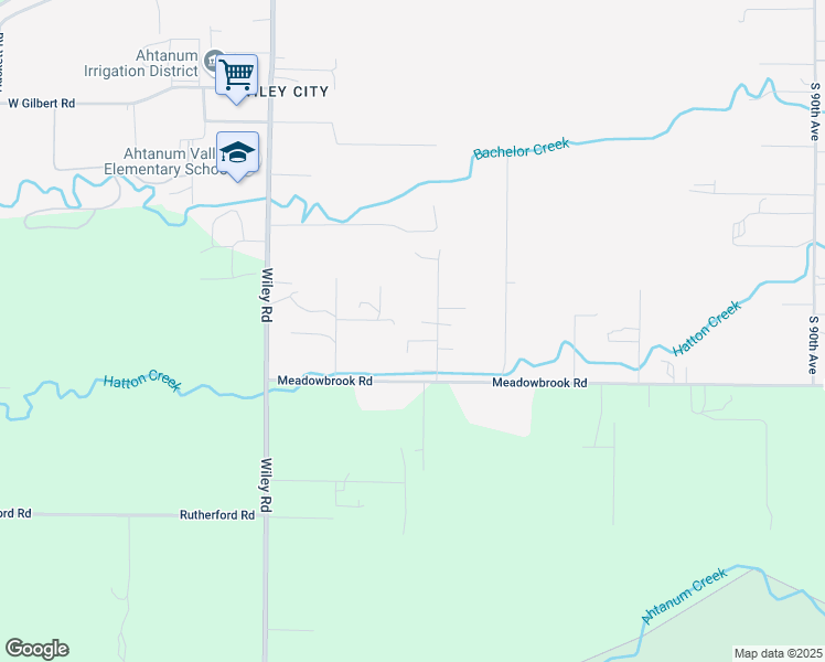map of restaurants, bars, coffee shops, grocery stores, and more near 101ST East S Street in Union Gap