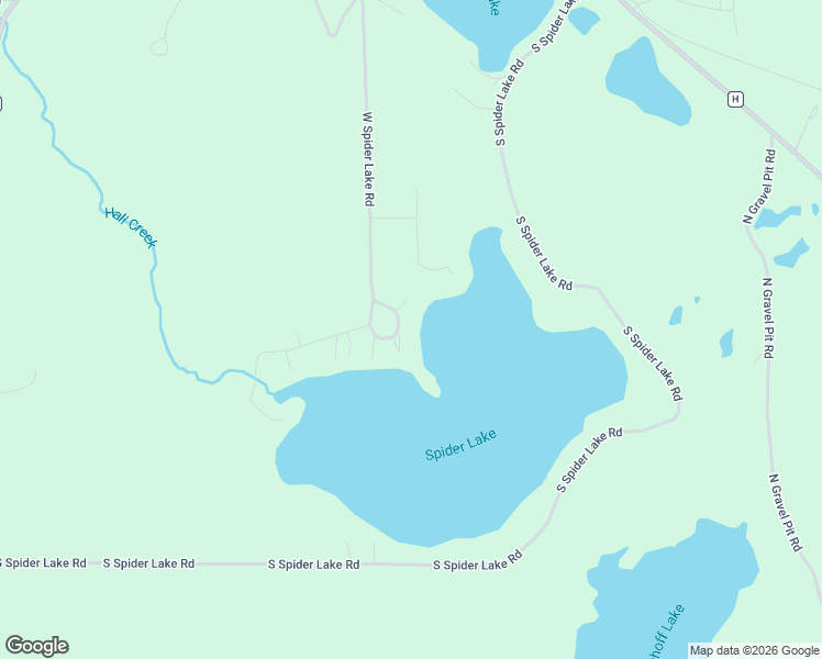 map of restaurants, bars, coffee shops, grocery stores, and more near 66915 Spider Lake Circle in Iron River