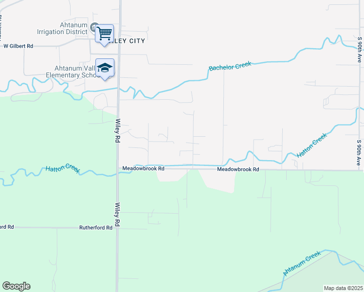 map of restaurants, bars, coffee shops, grocery stores, and more near 101ST East S Street in Union Gap