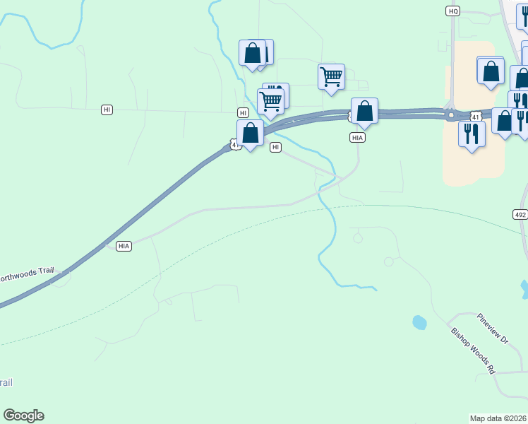 map of restaurants, bars, coffee shops, grocery stores, and more near 201-299 County Highway Hia in Marquette