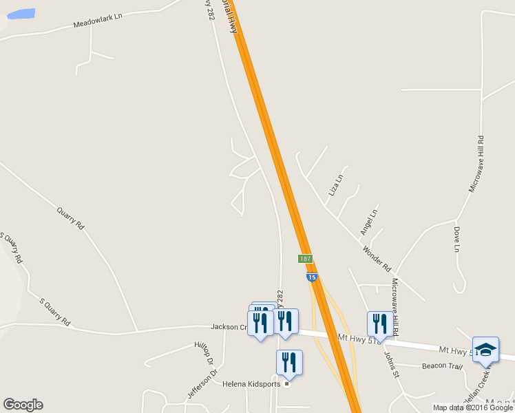 map of restaurants, bars, coffee shops, grocery stores, and more near 1233 Highway 282 in Clancy