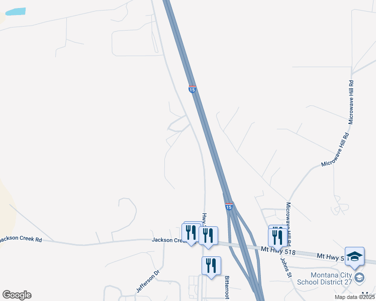 map of restaurants, bars, coffee shops, grocery stores, and more near 1233 Highway 282 in Clancy