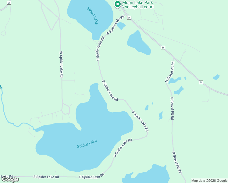 map of restaurants, bars, coffee shops, grocery stores, and more near 67030 South Spider Lake Road in Iron River