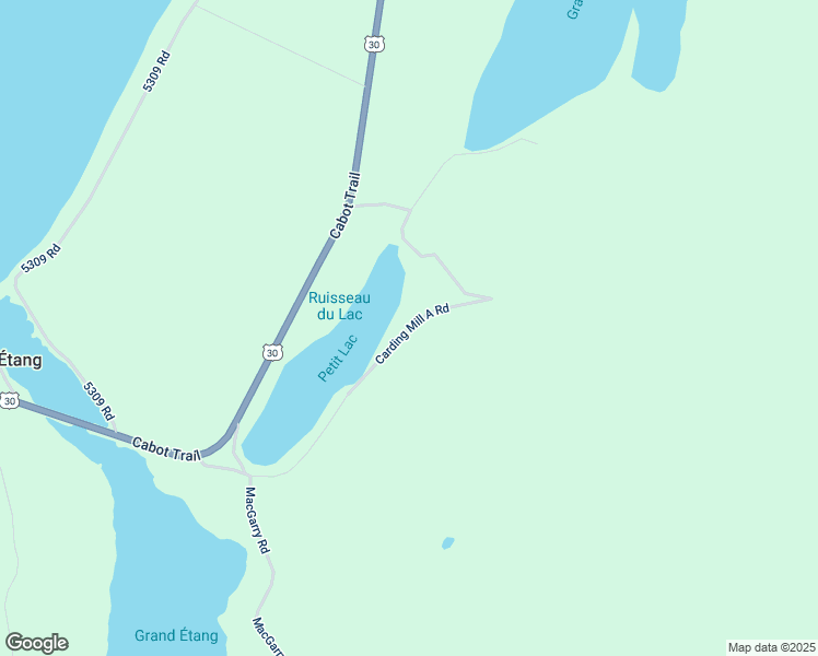 map of restaurants, bars, coffee shops, grocery stores, and more near Carding Mill Road in Inverness County