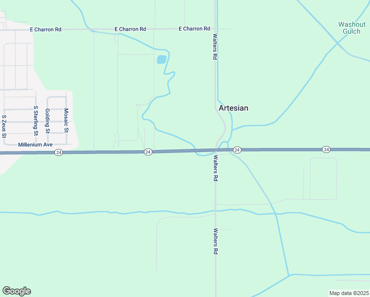 map of restaurants, bars, coffee shops, grocery stores, and more near 6166-6338 Washington 24 in Moxee