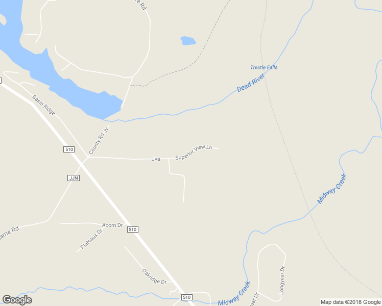 map of restaurants, bars, coffee shops, grocery stores, and more near Superior View Lane in Negaunee