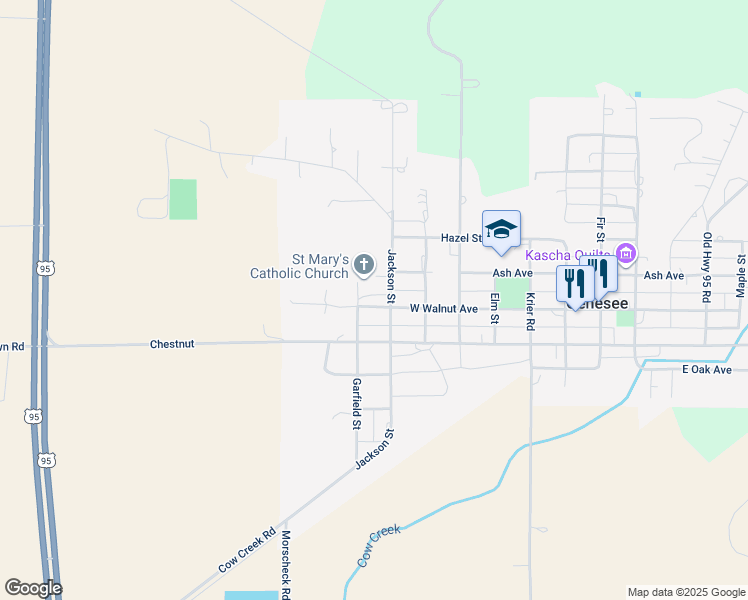 map of restaurants, bars, coffee shops, grocery stores, and more near 154 Jackson Street in Genesee