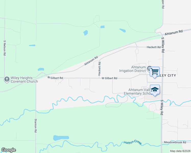 map of restaurants, bars, coffee shops, grocery stores, and more near 11406 Gilbert Road in Yakima