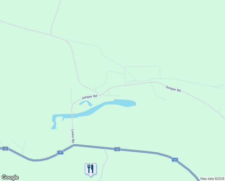 map of restaurants, bars, coffee shops, grocery stores, and more near 33 Juniper Mill Road in Juniper