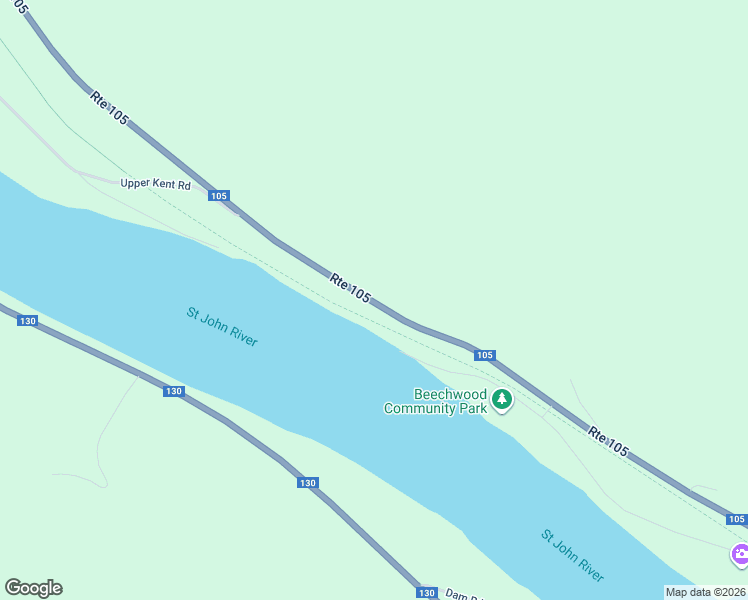 map of restaurants, bars, coffee shops, grocery stores, and more near 10372 New Brunswick 105 in Beechwood