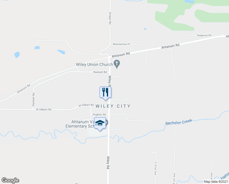 map of restaurants, bars, coffee shops, grocery stores, and more near 2903 South Wiley Road in Yakima