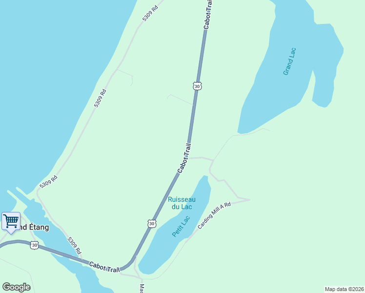 map of restaurants, bars, coffee shops, grocery stores, and more near 13447 Cabot Trail in Grand Étang