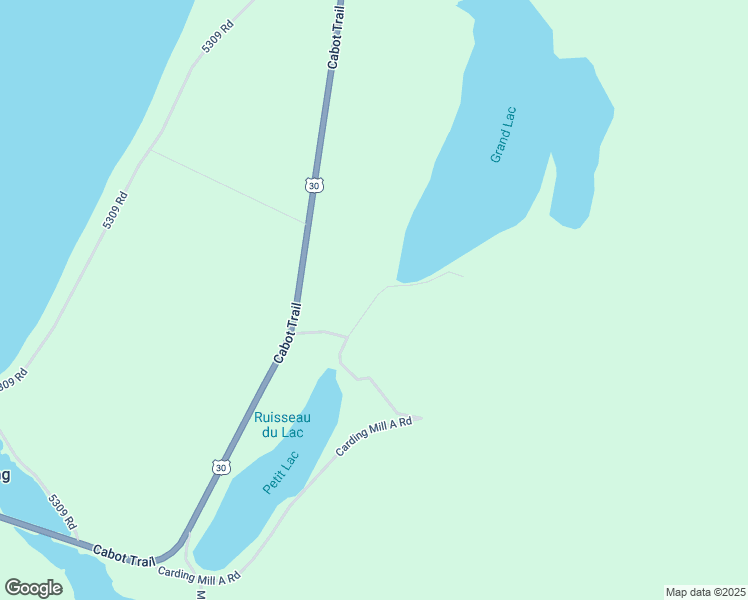 map of restaurants, bars, coffee shops, grocery stores, and more near Du Lac Road in Inverness County