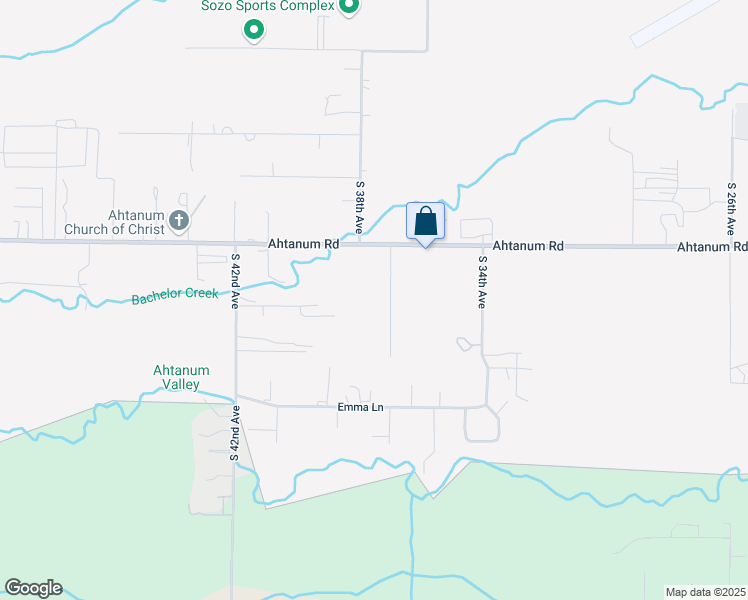 map of restaurants, bars, coffee shops, grocery stores, and more near 2606 South 37th Avenue in Yakima