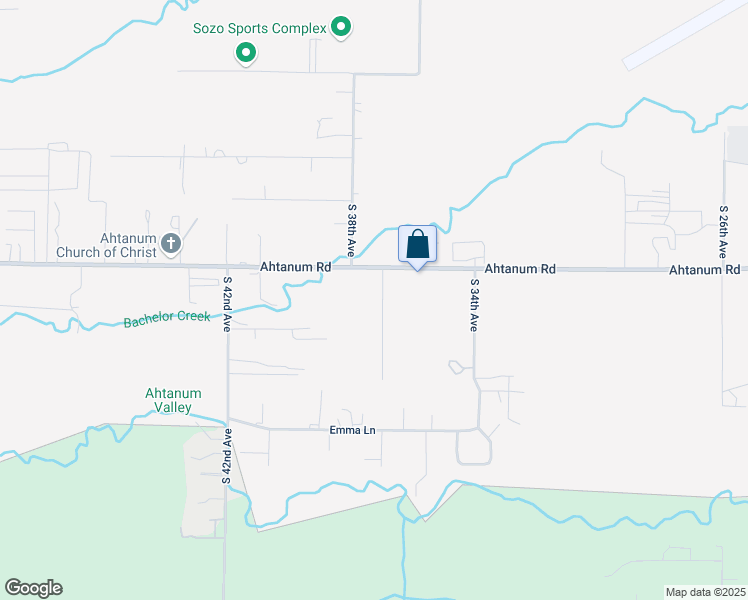 map of restaurants, bars, coffee shops, grocery stores, and more near 2606 South 37th Avenue in Yakima