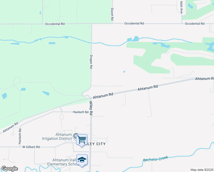 map of restaurants, bars, coffee shops, grocery stores, and more near Munsterman Place in Ahtanum