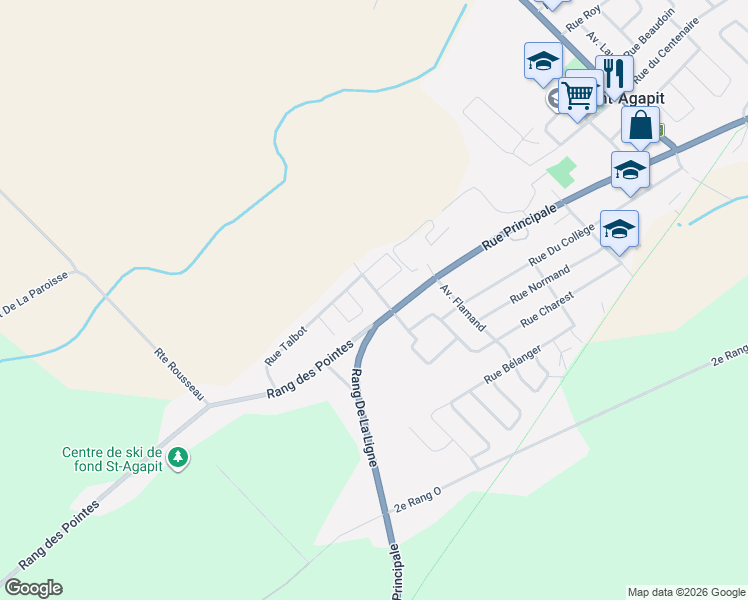 map of restaurants, bars, coffee shops, grocery stores, and more near 1212 Avenue Bédard in Saint-Agapit