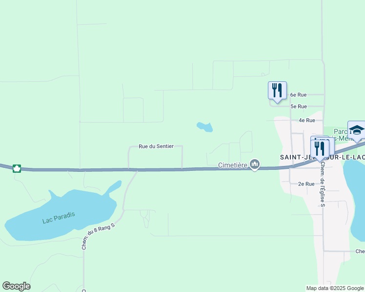 map of restaurants, bars, coffee shops, grocery stores, and more near 1690 Rue du Sentier in Mont-Laurier
