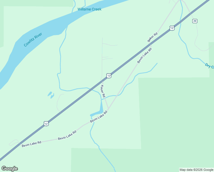 map of restaurants, bars, coffee shops, grocery stores, and more near 128 Kauer Road in Randle