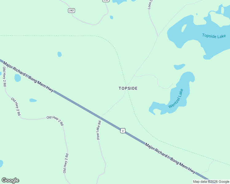 map of restaurants, bars, coffee shops, grocery stores, and more near Topside Road in Iron River