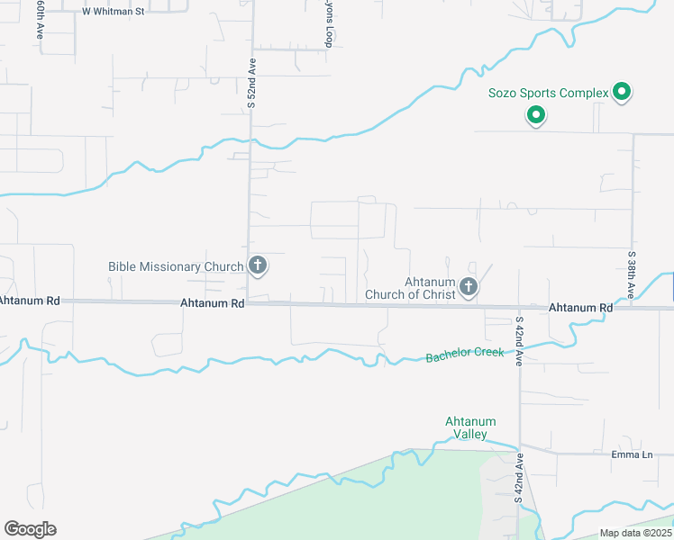 map of restaurants, bars, coffee shops, grocery stores, and more near 4803 Ahtanum Rd in Yakima