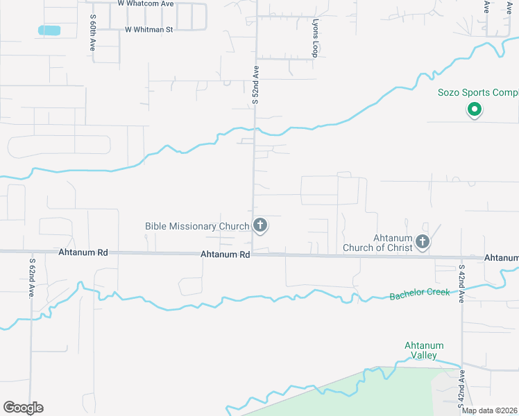 map of restaurants, bars, coffee shops, grocery stores, and more near 2503 South 52nd Avenue in Yakima