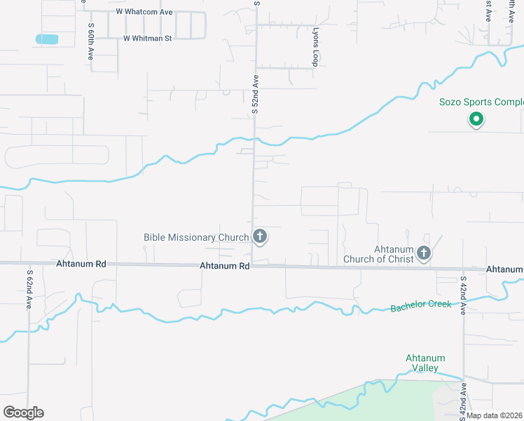 map of restaurants, bars, coffee shops, grocery stores, and more near 2503 South 52nd Avenue in Yakima