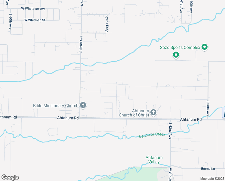 map of restaurants, bars, coffee shops, grocery stores, and more near 4607 Ahtanum Road in Yakima