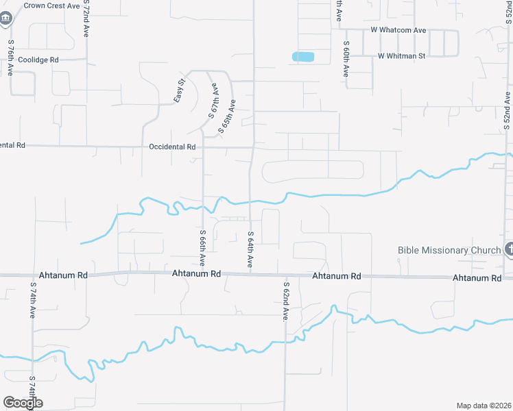 map of restaurants, bars, coffee shops, grocery stores, and more near 2309 South 64th Avenue in Yakima