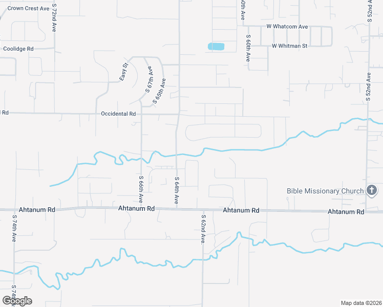 map of restaurants, bars, coffee shops, grocery stores, and more near 2403 South 62nd Avenue in Yakima