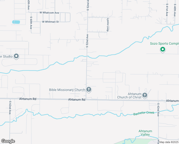 map of restaurants, bars, coffee shops, grocery stores, and more near 2403 South 52nd Avenue in Yakima