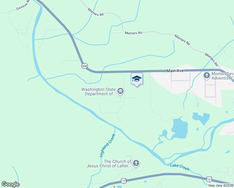map of restaurants, bars, coffee shops, grocery stores, and more near 130 Chapman Road in Morton