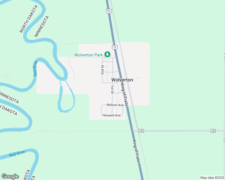 map of restaurants, bars, coffee shops, grocery stores, and more near 1st Street in Wolverton
