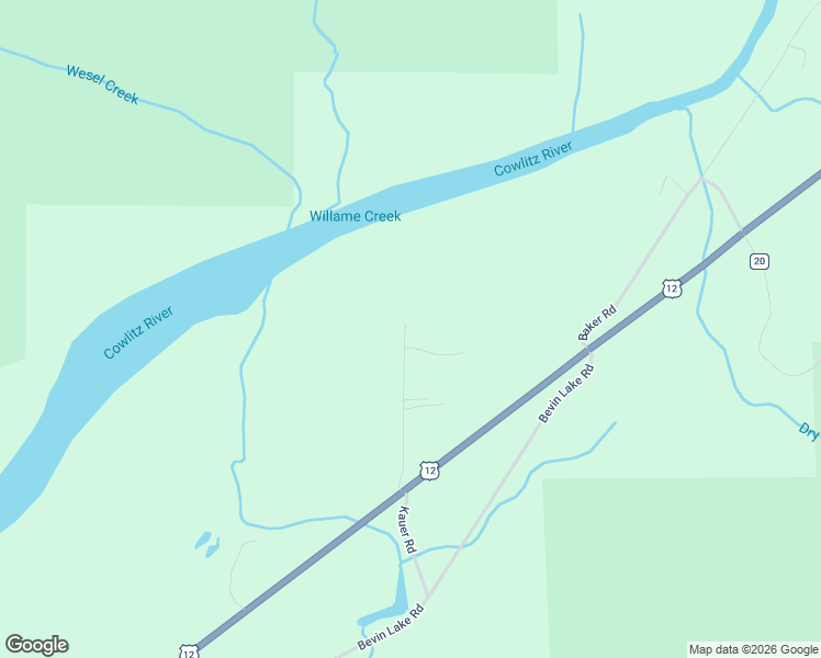 map of restaurants, bars, coffee shops, grocery stores, and more near 202 Kauer Road in Randle