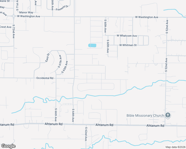 map of restaurants, bars, coffee shops, grocery stores, and more near 6102 Walla Walla Street in Yakima