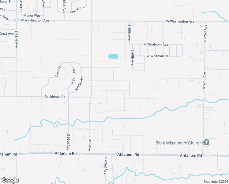 map of restaurants, bars, coffee shops, grocery stores, and more near 6102 Walla Walla Street in Yakima