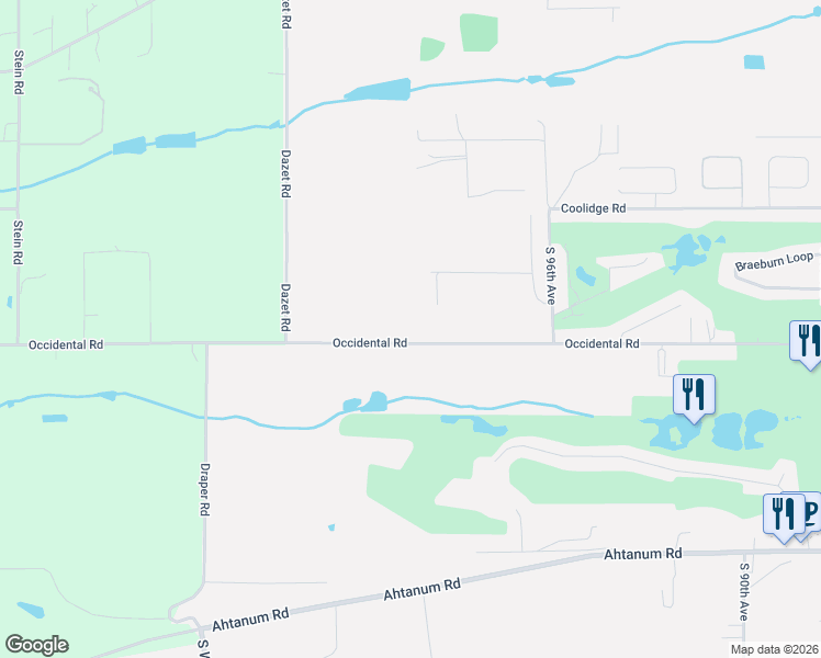 map of restaurants, bars, coffee shops, grocery stores, and more near 10001 Occidental Avenue in Yakima