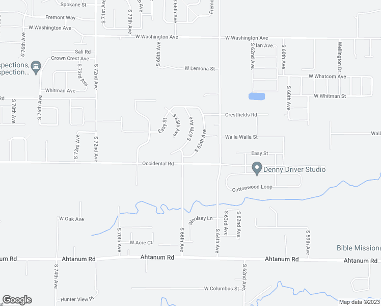 map of restaurants, bars, coffee shops, grocery stores, and more near 2212 South 65th Avenue in Yakima