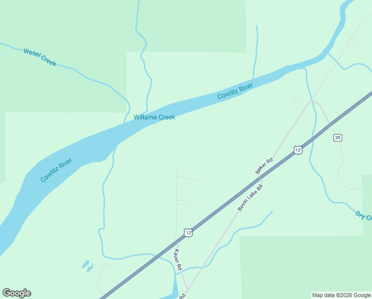 map of restaurants, bars, coffee shops, grocery stores, and more near 202 Kauer Road in Randle