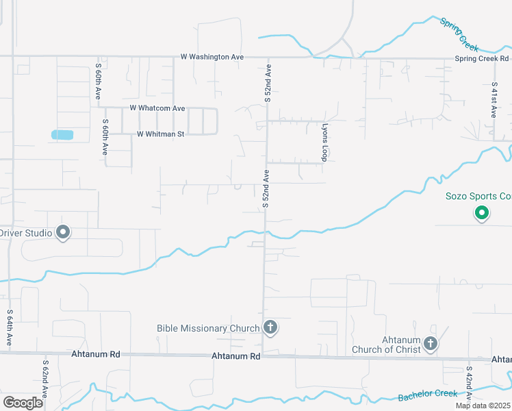 map of restaurants, bars, coffee shops, grocery stores, and more near 2206 S 52nd Ave in Yakima
