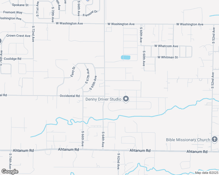 map of restaurants, bars, coffee shops, grocery stores, and more near 2207 S 64th Ave in Yakima