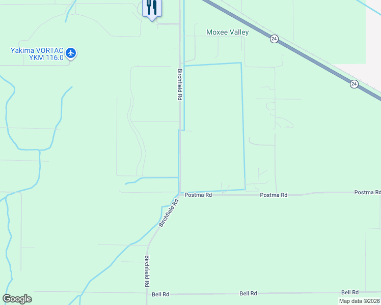 map of restaurants, bars, coffee shops, grocery stores, and more near 2409 Birchfield Rd in Yakima