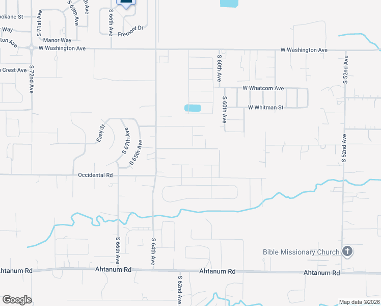 map of restaurants, bars, coffee shops, grocery stores, and more near 6102 Walla Walla Street in Yakima